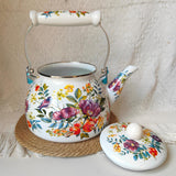 Maxbell Enamel Teapot with Handle Juice Water Jug 2.5L Home Restaurant Boiling Water