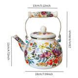 Maxbell Enamel Teapot with Handle Juice Water Jug 2.5L Home Restaurant Boiling Water