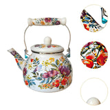Maxbell Enamel Teapot with Handle Juice Water Jug 2.5L Home Restaurant Boiling Water