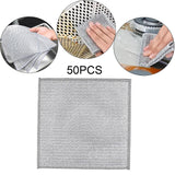 Maxbell Dishcloth Resuable Multiuse Dishwashing Rags for Cutlery Countertop Utensils 50Pcs