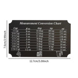Maxbell Kitchen Conversion Chart to Read Liquids Baking Ingredients Measurement black S