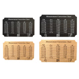 Maxbell Kitchen Conversion Chart to Read Liquids Baking Ingredients Measurement black S