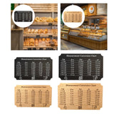Maxbell Kitchen Conversion Chart to Read Liquids Baking Ingredients Measurement black S