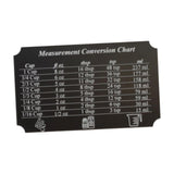 Maxbell Kitchen Conversion Chart to Read Liquids Baking Ingredients Measurement black S