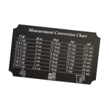 Maxbell Kitchen Conversion Chart to Read Liquids Baking Ingredients Measurement black S