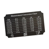 Maxbell Kitchen Conversion Chart to Read Liquids Baking Ingredients Measurement black S