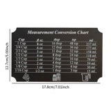 Maxbell Kitchen Conversion Chart to Read Liquids Baking Ingredients Measurement Black and L