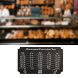 Maxbell Kitchen Conversion Chart to Read Liquids Baking Ingredients Measurement Black and L