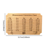 Maxbell Kitchen Conversion Chart to Read Liquids Baking Ingredients Measurement Wood Grain S