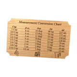 Maxbell Kitchen Conversion Chart to Read Liquids Baking Ingredients Measurement Wood Grain S