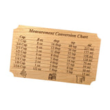 Maxbell Kitchen Conversion Chart to Read Liquids Baking Ingredients Measurement Wood Grain S