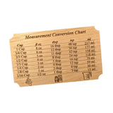 Maxbell Kitchen Conversion Chart to Read Liquids Baking Ingredients Measurement Wood Grain S