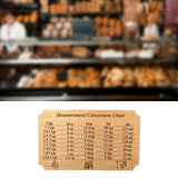 Maxbell Kitchen Conversion Chart to Read Liquids Baking Ingredients Measurement Wood Grain S