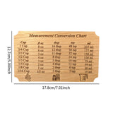 Maxbell Kitchen Conversion Chart to Read Liquids Baking Ingredients Measurement Wood Grain L