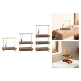 Maxbell Bamboo Portable Holder Vintage Serving Platter for Countertop Dining Kitchen 1 tier