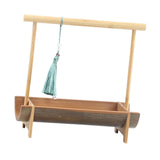 Maxbell Bamboo Portable Holder Vintage Serving Platter for Countertop Dining Kitchen 1 tier