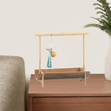 Maxbell Bamboo Portable Holder Vintage Serving Platter for Countertop Dining Kitchen 1 tier