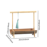 Maxbell Bamboo Portable Holder Vintage Serving Platter for Countertop Dining Kitchen 1 tier