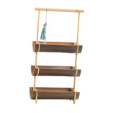 Maxbell Bamboo Portable Holder Vintage Serving Platter for Countertop Dining Kitchen 3 tier