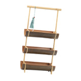 Maxbell Bamboo Portable Holder Vintage Serving Platter for Countertop Dining Kitchen 3 tier