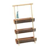 Maxbell Bamboo Portable Holder Vintage Serving Platter for Countertop Dining Kitchen 3 tier