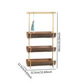 Maxbell Bamboo Portable Holder Vintage Serving Platter for Countertop Dining Kitchen 3 tier