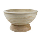 Maxbell Decorative Bowl Rustic Wooden Pedestal Bowl for Wedding Parties Coffee Table
