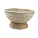 Maxbell Decorative Bowl Rustic Wooden Pedestal Bowl for Wedding Parties Coffee Table