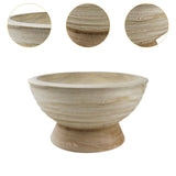 Maxbell Decorative Bowl Rustic Wooden Pedestal Bowl for Wedding Parties Coffee Table