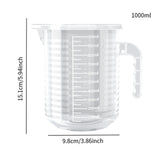Maxbell Measuring Cup with Handle Clear Graduated Cylinder Cup for Home Kitchen Beer M
