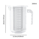 Maxbell Measuring Cup with Handle Clear Graduated Cylinder Cup for Home Kitchen Beer L