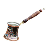 Maxbell Turkish Coffee Cup with Handle Turkish Copper Coffee Pot for Office Bar Cafe