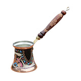 Maxbell Turkish Coffee Cup with Handle Turkish Copper Coffee Pot for Office Bar Cafe