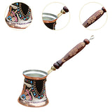 Maxbell Turkish Coffee Cup with Handle Turkish Copper Coffee Pot for Office Bar Cafe