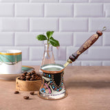 Maxbell Turkish Coffee Cup with Handle Turkish Copper Coffee Pot for Office Bar Cafe