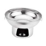 Maxbell Double Handled Lidless Thai Hot Pot Shabu Hot Pot for Hiking Kitchen Outdoor Silver S