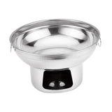Maxbell Double Handled Lidless Thai Hot Pot Shabu Hot Pot for Hiking Kitchen Outdoor Silver S