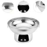 Maxbell Double Handled Lidless Thai Hot Pot Shabu Hot Pot for Hiking Kitchen Outdoor Silver S