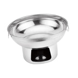 Maxbell Double Handled Lidless Thai Hot Pot Shabu Hot Pot for Hiking Kitchen Outdoor Silver L