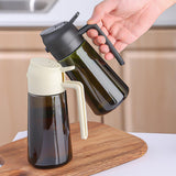 Maxbell Oil Dispenser Bottle 16oz Refillable Oil Mister for Air Fryer BBQ Peanut Oil Green