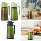 Maxbell Oil Dispenser Bottle 16oz Refillable Oil Mister for Air Fryer BBQ Peanut Oil Green