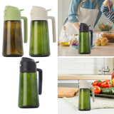 Maxbell Oil Dispenser Bottle 16oz Refillable Oil Mister for Air Fryer BBQ Peanut Oil Green