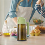 Maxbell Oil Dispenser Bottle 16oz Refillable Oil Mister for Air Fryer BBQ Peanut Oil Green