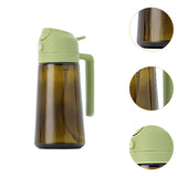Maxbell Oil Dispenser Bottle 16oz Refillable Oil Mister for Air Fryer BBQ Peanut Oil Green