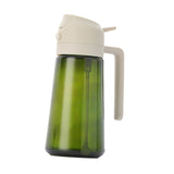 Maxbell Oil Dispenser Bottle 16oz Refillable Oil Mister for Air Fryer BBQ Peanut Oil White