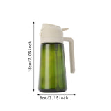 Maxbell Oil Dispenser Bottle 16oz Refillable Oil Mister for Air Fryer BBQ Peanut Oil White