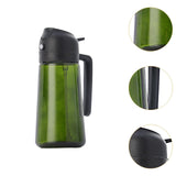 Maxbell Oil Dispenser Bottle 16oz Refillable Oil Mister for Air Fryer BBQ Peanut Oil Black
