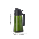 Maxbell Oil Dispenser Bottle 16oz Refillable Oil Mister for Air Fryer BBQ Peanut Oil Black