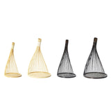 Maxbell Handmade Bamboo Woven Tray Decorative Serving Tray for Office Bathroom Party S wood