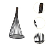 Maxbell Handmade Bamboo Woven Tray Decorative Serving Tray for Office Bathroom Party S dark wood